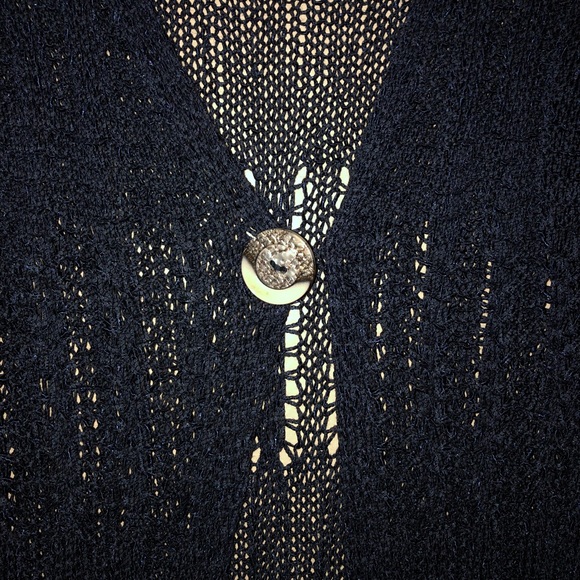 Navy Blue Crochet / Knit Sweater (made in Italy) - Picture 2 of 4